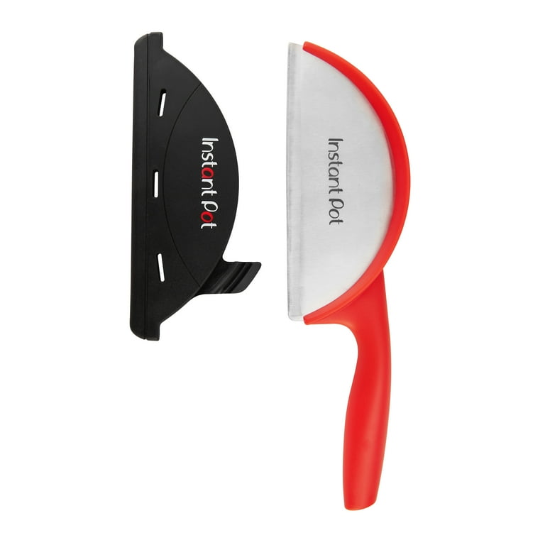 Instant Pot Stainless Steel Chop and Scoop Knife with Blade Cover, Red