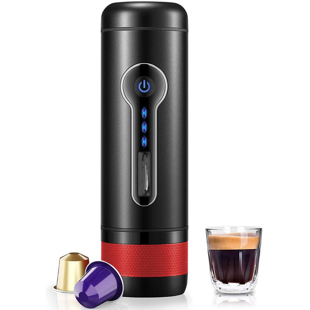 Travel and Office Perfect for Camping Mini Travel Coffee Machine Fully Automatic Nowpresso Gold Portable Espresso Maker Black 