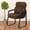 Brown Microfiber, variant on Emma + Oliver Brown Microfiber Side Chair with Lumbar Support and Sled Base