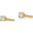 thumbnail image 2 of 14K Yellow Gold 14Ky .10Ct. I2 K-L Diamond Stud Push-On Post Earrings (2.4 X 2.4) Made In United States st1-10, 2 of 5