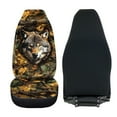 thumbnail image 4 of Kuiaobaty Car Seat Cover for Women, Non-Slip Front Bench Protection Auto Accessories Universal Fit Most Vehicles, Wolf Camo Hunting Forest, 4 of 7