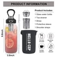 thumbnail image 2 of Botella de agua de vidrio Wangsdjy de 34 oz con pajita e infusor, 2 of 7