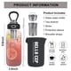 thumbnail image 2 of Botella de agua de vidrio Wangsdjy de 34 oz con pajita e infusor, 2 of 7