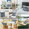 thumbnail image 6 of Grey and Outdoor Pillow Covers Pack of 2 Dark Blue Stripe Abstract Geometric Striped Waterproof Throw Pillow Covers Decorative Cushion Cases for Patio Garden Tent Balcony Couch 26x26 inch, 6 of 8