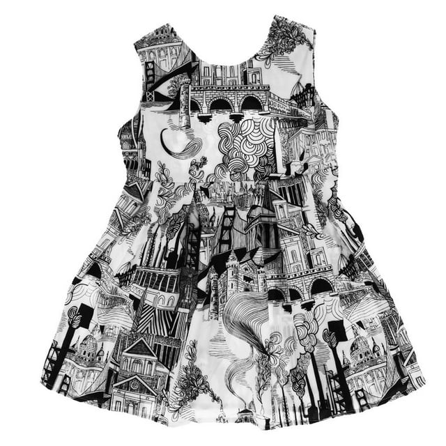 Vestido de fiesta de verano con estampado sin mangas para niñas de 2 a 6 años 5 años