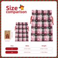 thumbnail image 3 of Naloa Heart Plaid Drawstring Christmas Bags, 3D Xmas Gift Bags, Christmas Wrapping Bags, Xmas Goodie Bags, Treat Pouch Bags, Party Favor Bags-Small, 3 of 9