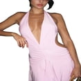 thumbnail image 1 of Femmes Y2k Profond V Cou Robes Courtes hors Épaule Maille Robe Sexy Dos Nu Mini Robe de Boîte de Nuit Porter, 1 of 5