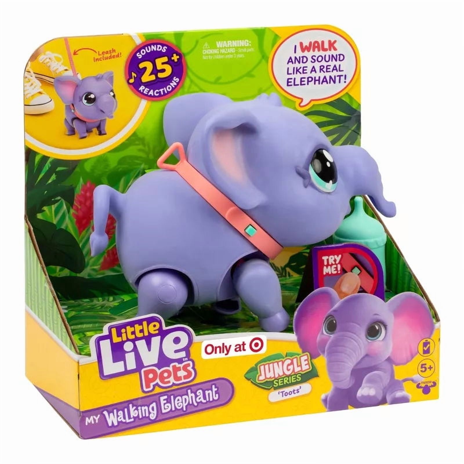 Little Live Pets My Walking Elephant Toots Interactive Toy (Jungle Series)