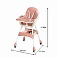 thumbnail image 2 of Portable Baby High Chair with Lockable Wheels, Multi-Use Toddler Feeding Chair with Toy Storage Basket, Blue, 2 of 6