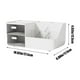 thumbnail image 3 of Cajón organizador de sobremesa con tapa transparente - Almacenamiento plástico de gran capacidad para escritorio, papelería y suministros - Blanco o amarillo, 3 of 6
