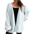 thumbnail image 2 of Women's Long Sleeve Cardigan Sweater, Loose Fit Open Front Casual Knit Top, Soft V-Neck Cover Up for Daily Wear, Comfy Loungewear with Stretch, 2 of 5
