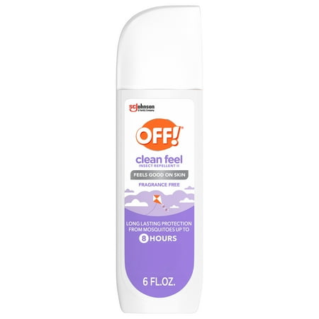 OFF! Clean Feel Picaridin Mosquito Repellent Spritz, Fragrance Free Formula, 6 oz