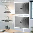 thumbnail image 5 of VIVO White Dual Computer Monitor Desk Mount, Vertical Array, 2 Screens up to 34", 5 of 9