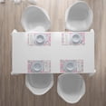 thumbnail image 4 of Ambesonne Geometric Place Mats Set of 4, Square Frames Image, Standard Size, Pink White Grey, 4 of 4