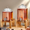 thumbnail image 3 of Transparent Glass Bottle Wine Bottle Juice Can With Tap,Sealed Enzyme Barrel For Loading Wine, 3 of 14