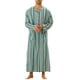 thumbnail image 1 of CAMISA DE NOCHE CHIC PARA HOMBRE Rayas de Manga Larga Cierre de Botón Dos Bolsillos Camisones XL Verde, 1 of 4