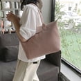 thumbnail image 6 of 2023 Luxury Brand Women's Mini Dumpling Bags Pink White Messenger Bags Casual Pu Leather Big Totes Strap Handbags Shoulder Bags black S(27cm-15cm-12cm), 6 of 6