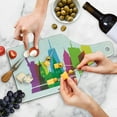 thumbnail image 4 of American Cutting Board, Landmarks of New York Liberty Empire State Building US Architecture, Decorative Tempered Glass Cutting and Serving Board, in 3 Sizes, by Ambesonne, 4 of 5