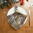 thumbnail image 2 of GZHJMY Leopard Tiger Eyes Cloth Napkins Washable Reusable Polyester Dinner Napkins 20 x 20 Inch for Home Weddings Parties Holiday Table Napkins Set of 4, 2 of 6
