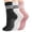 BLack&White&Pink, variant on HIALTODAY Womens Non‑Skid Socks, Anti‑Fall Grip Socks for Pregnant, Postpartum & Seniors,Eldyly,Suitable for Yoga, Pilates and Ballet,4 Pairs