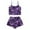 Purple, variant on CAUYDY Women Pumpkin Print Pajama Set - Halloween Tank Top High Waist Shorts Loungewear Cute Sleepwear(Dark Purple,L)
