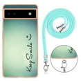 thumbnail image 4 of for Google Pixel 6a Crossbody Strap Phone Case, Anti-Fall Pattern Clear Design Transparent Soft & Flexible TPU Drop and Shockproof Protective Cover with Adjustable Nylon Neck Strap, Keep Smile, 4 of 7