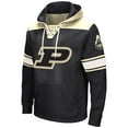 thumbnail image 2 of Men's Colosseum Black Purdue Boilermakers Big & Tall Hockey Lace-Up Pullover Hoodie, 2 of 3