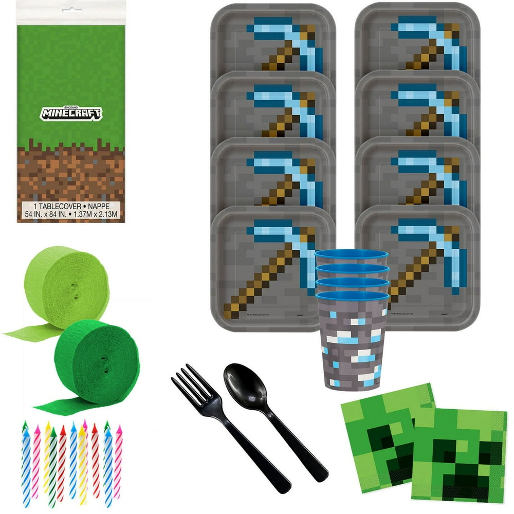 Minecraft Deluxe Tableware Kit with Favor Cups