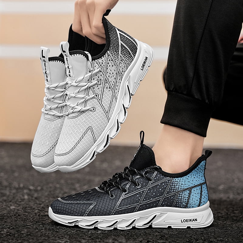 Men's Breathable Tennis Shoes Running Gym Sneakers Casual Sport Walking Trainers