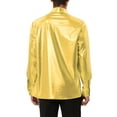 thumbnail image 3 of INSPIRE CHIC Men's Shiny Sequins Shirt Long Sleeves Slim Fit Disco Party Shirt, 3 of 6