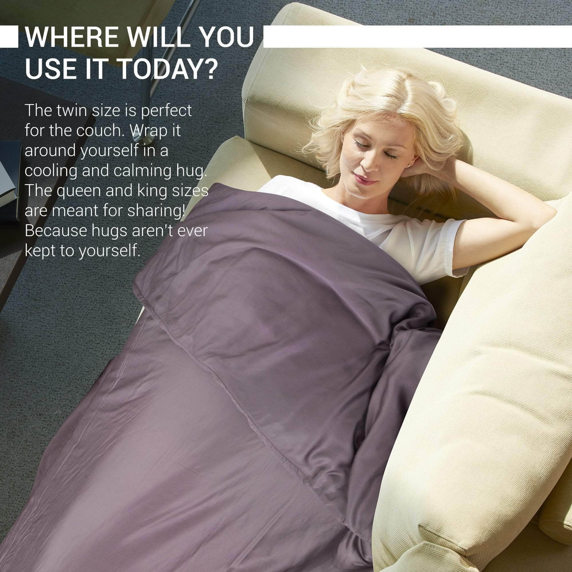 Hush Blankets Hush Iced 2.0 Organic Bamboo Cooling Weighted Blanket Available in 4 Sizes