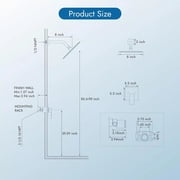 Shower Faucet Set Black Rain Shower Head Combo with Mixer Valve Kit Wall Mounted, Stainless Steel, Matte Black Finish