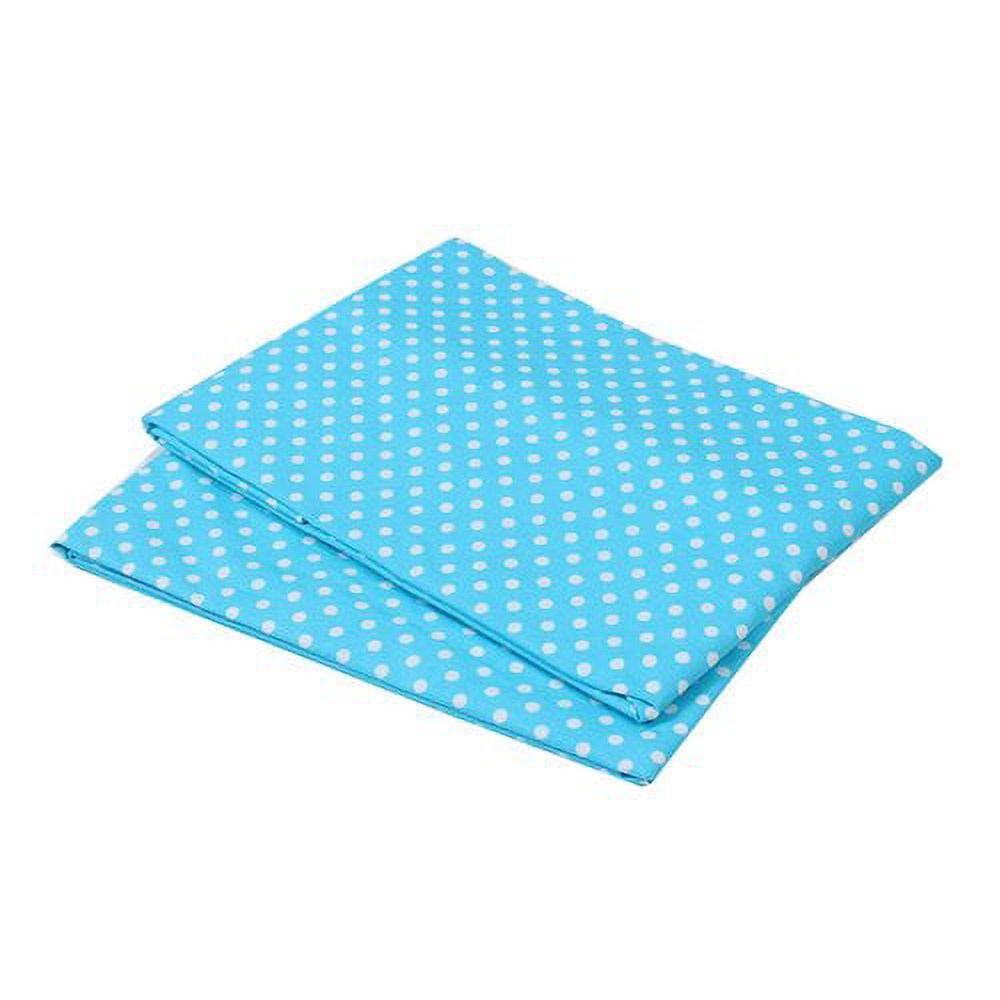 Bacati - MixNMatch Pin Dots Crib/Toddler Bed Sheets 100% Cotton Percale, Orange, 2-Pack