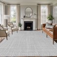 thumbnail image 2 of Silver Gray Solid Washable Area Rug 5x8 Minimalist Cloth Cool Gray Linen Texture Industrial Low-Profile Area Rugs Non Slip Backing Indoor Floor Carpet for Entrance Living Room Bedroom Home Office, 2 of 9