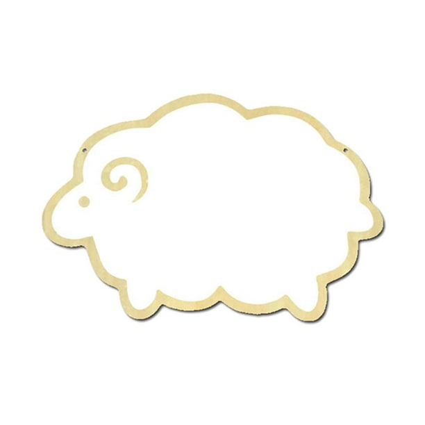 Espejo de pared de acrílico de madera innovador con animales y cuerda de madera para colgar. Schaf