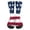 001Wine, variant on Hogleaql 1 Pair American USA Flag Socks Funny Men Women 4th July Star Flag Gift Gold One Size