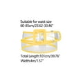 thumbnail image 3 of Cinturones transparentes Inspire Chic para mujeres, cinturón delgado de talla grande para jeans, vestidos y abrigos de hasta 95 cm/37.4" amarillo, 3 of 4