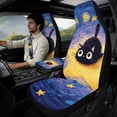 thumbnail image 2 of Xixirimido Car Seat Covers Front Seats Leather Universal Fit for Cars, Vans, Trucks, SUV, Set of 5 Car Seat Protector with Seatbelt Covers & Center Console Cover, Cute Cat Stars Starry, 2 of 8