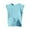 Light Blue, variant on OSOLU Toddler Girls Ruffle Sleeve T Shirt Solid Color Vest Girls Basic Short Sleeve T-Shirts Versatile Dailywear, 3-4 Years