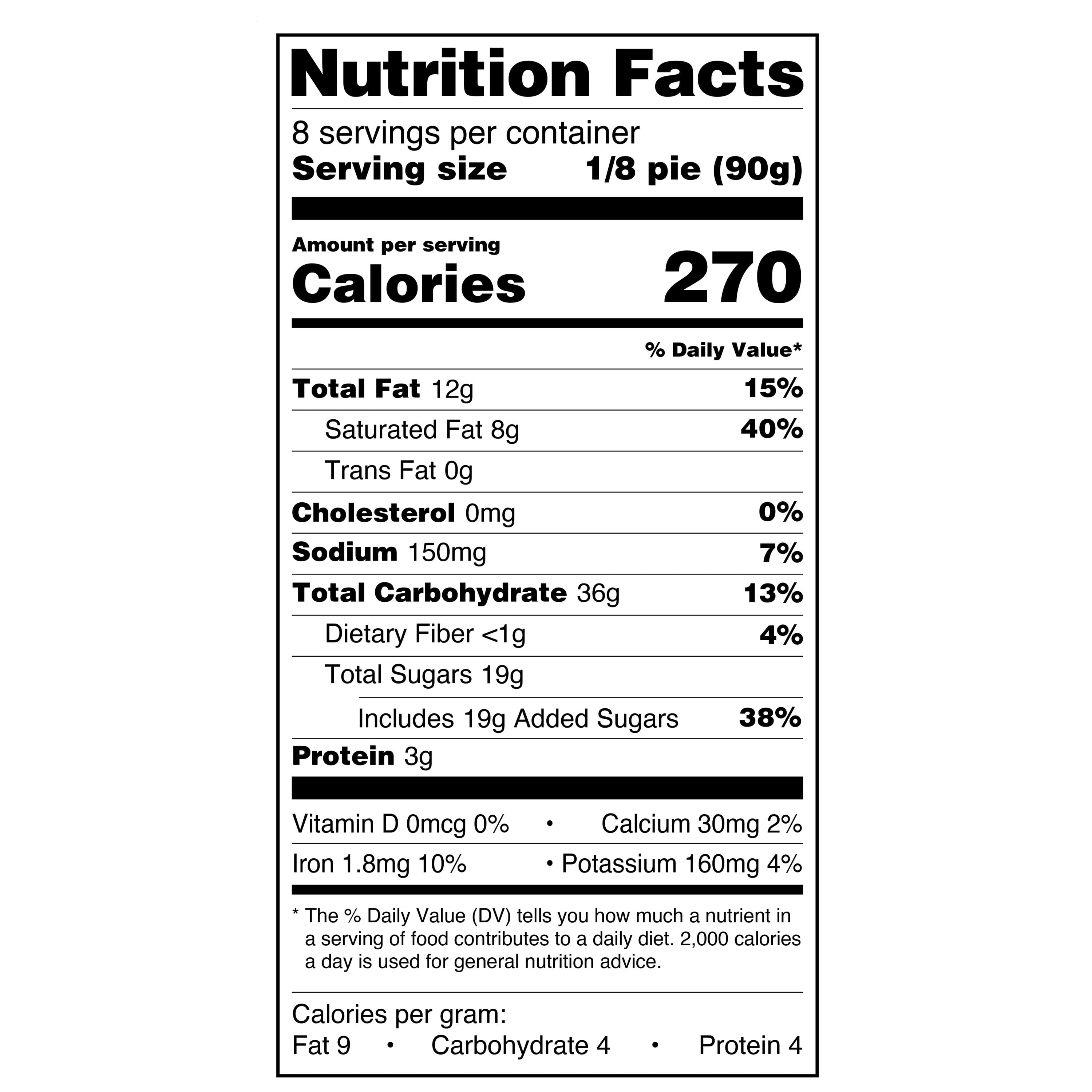 Great Value Chocolate Creme Pie Frozen Dessert, 25.5 oz (Thaw & Serve)