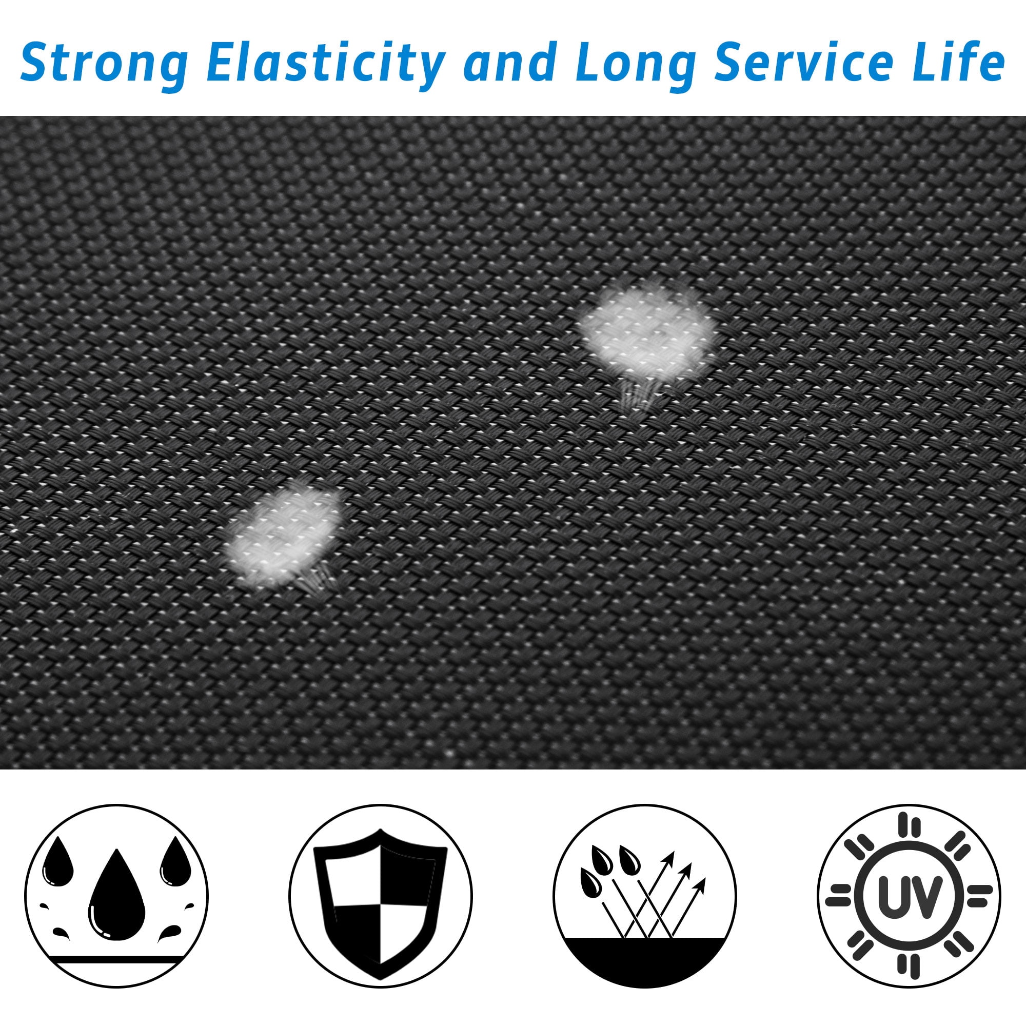 Seizeen Trampoline for Kids Adults, 12FT Outdoor Trampoline with Enclosure Net, Heavy-Duty Trampoline w/ 4 W-shaped Supports for Max 570LBS, Thickened Spring Pad, 8 Poles, 72 Color Galvanized Springs