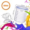thumbnail image 3 of 8 Sets Paint Container with Stainless Steel Mixing Ball Touch Up Paint Cups with Lids Paint Storage Containers (800 ML), 3 of 5