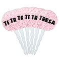 thumbnail image 1 of Tresa Cupcake Picks Toppers - Set of 6 - Pink Speckles, 1 of 1