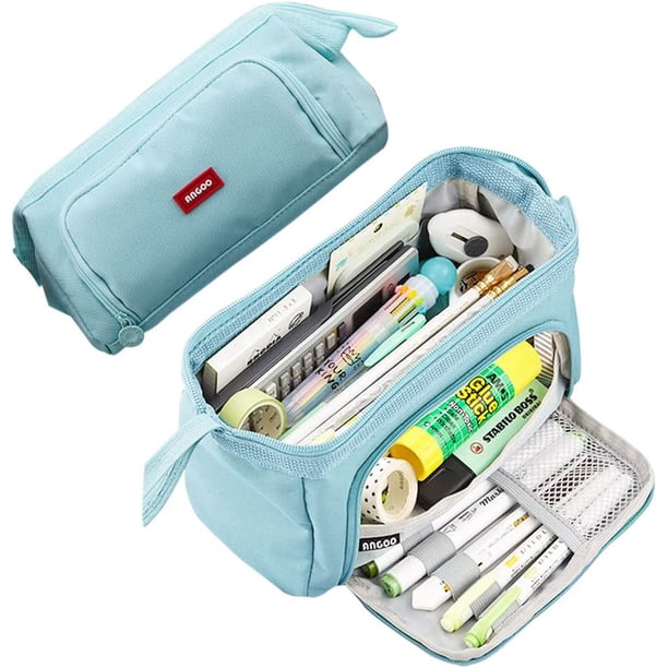 Estuche Escolar XXL Yommie De Gran Capacidad - 24x7x11.5 Cm, Múltiples Compartimentos, Asa Para Llevar