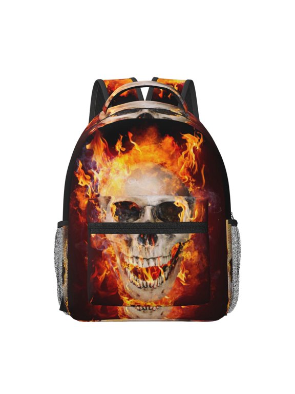 Satanic Skull Travel Backpack: A spacious, stylish computer backpack ideal for men and women, perfect for college, school, or daily travels