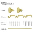 thumbnail image 6 of UTOPIA ALLEY Wall Mounted 5/8 Inch Curtain Rod - Curtain Rods For Windows 48 to 86 Inch, Adjustable Drapery Rods, Gold Curtain Rods, Bedroom Curtain Rods, Tapestry Poles (Gold, 48"-86"), 6 of 9