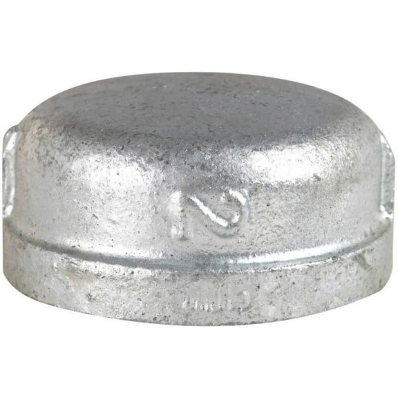 BK Pipe Fittings, Galvanized Cap, 1-1/2-In.