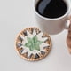 thumbnail image 1 of Rattan Ceramic Heat Insulating Saucer Seashell Floral Pattern Saucer Tea Saucer Coffee Table Hand Woven Non Scaldable Seashell Mats, 1 of 6