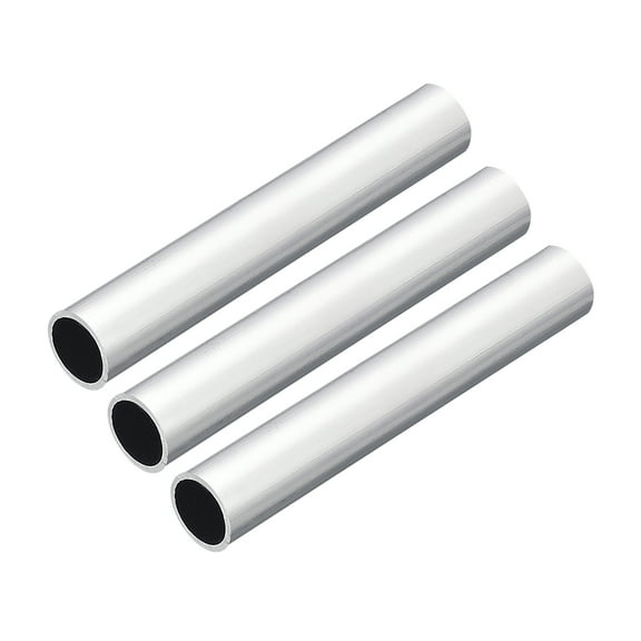 Uxcell 16mm OD 13mm Inner Dia 100mm Length 6063 Aluminum Tube for Industry DIY, 3 Pack