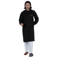 thumbnail image 1 of Atasi Mens Henley Solid Long Sleeve Kurta Mandarin Collar Ethnic Long Wear-8985, 1 of 7